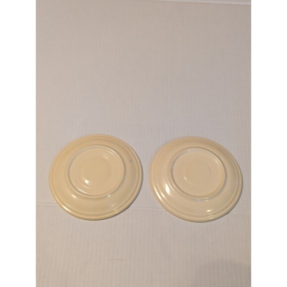 Fiestaware Fiesta Salad Dessert Bread Plate Ivory 6" Vintage Wet Foot Set 2 - Picture 5 of 9